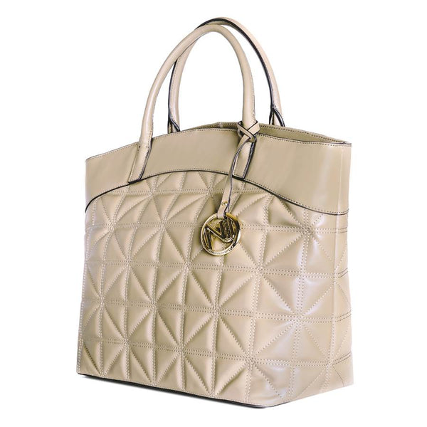 Leah Tufted Tote in Smooth Leather - Nuciano Handbags