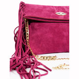 Sharae Handbag in Suede Leather - Nuciano Handbags