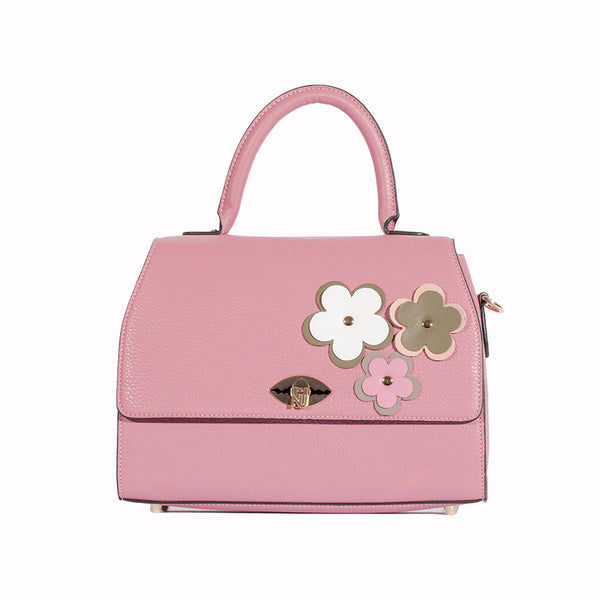 Tatum Handbag in Pebble Grain and Nappa Leather - Nuciano Handbags
