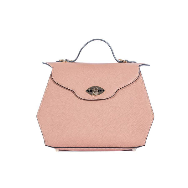 Aurene Handbag in Blush Pebble Grain Leather