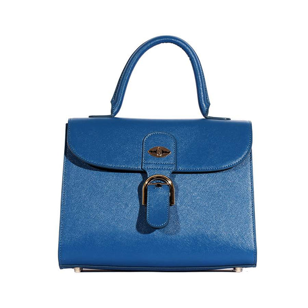 Nylah Handbag in Blue Saffiano Leather