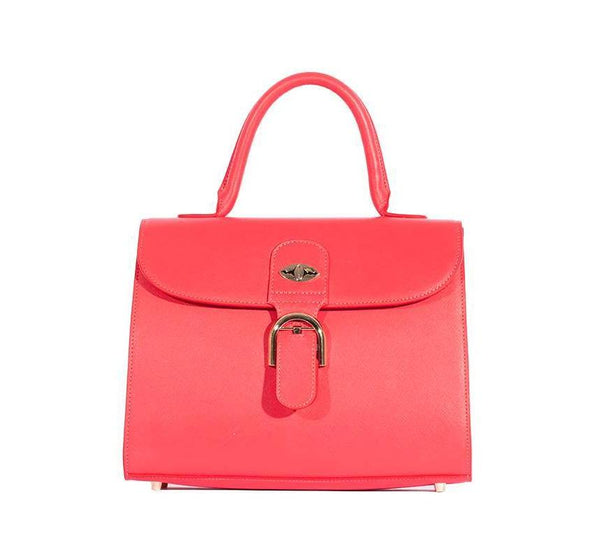 Nylah Handbag in Red Saffiano Leather