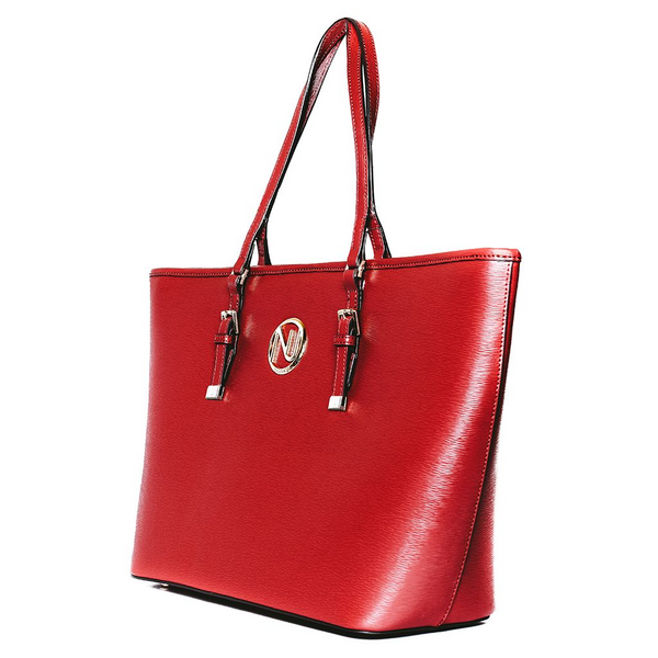 ANGELIQUE TOTE IN MARSALA RIPPLE GRAIN LEATHER