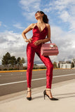 Tatum Handbag in Cherry Pink Pebble Grain Leather