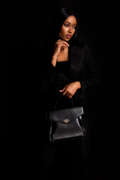 Lourence Handbag in Black Nappa Leather